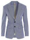 Dsquared2 Micro Checked Dean Over Blazer In Blue In Light Blue