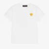 VERSACE WHITE COTTON MEDUSA T-SHIRT