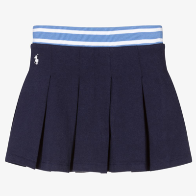 Polo Ralph Lauren Babies' Girls Navy Blue Pleated Skirt