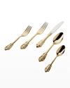 GODINGER 20TH CENTURY BAROQUE 20-PIECE FLATWARE SET - 18/10 ALL GOLD