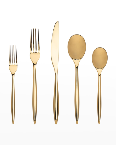 Godinger Milano Shiny Gold Stainless Steel 20pc Flatware Set