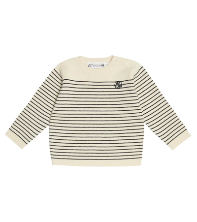 Bonpoint Baby Wool And Cotton Sweater In Ecru