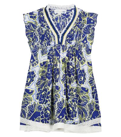 Vilebrequin Kids' Shashou Floral Dress In Blue