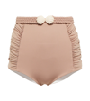 Johanna Ortiz Cape Of Good Reversible Bikini Bottoms In Camel/ecru