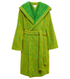 Bottega Veneta Intreccio Jacquard Cotton Terry Bathrobe In Parakeet/kiwi