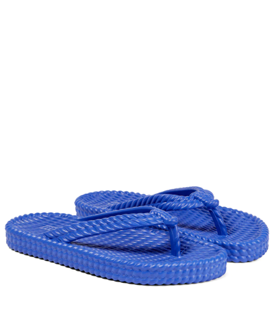 Isabel Marant Fira Weave-effect Thong Sandals In Blue