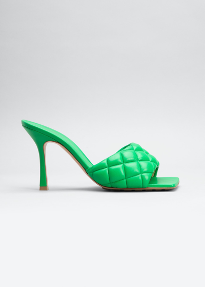 Bottega Veneta The Padded Sandals In Parakeet