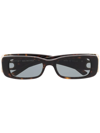 BALENCIAGA DYNASTY RECTANGLE-FRAME SUNGLASSES