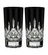 WATERFORD SET OF 2 LISMORE BLACK HIGHBALL GLASSES (320ML)