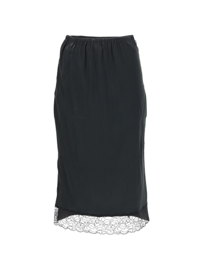Balenciaga Tailored Lingerie Skirt In Black