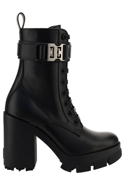 Givenchy 4g Buckle Terra Boots In Black