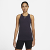 Nike Dri-fit One Luxe Women's Slim Fit Tank In Cave Purple/reflective Silver