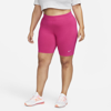 Nike Sportswear Essential Women's Mid-rise Bike Shorts In Active Pink,white