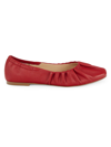 Marc Fisher Ltd Women's Ophia Leather Ballet Flats In Dark Red