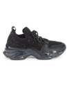 Steve Madden Women's Maxima Rhinestone-trim Trainer Sneakers In Black