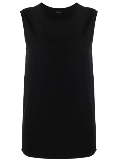 Joseph Round Neck Sleeveless Top In Schwarz