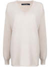 Sofie D'hoore V-neck Edge Sweater Knit Oatmeal In Braun