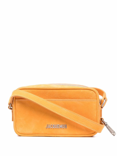 OFF-WHITE Off Core Crinkle Crossbody Bag in Orange Fluo White