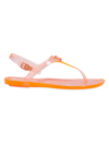 Coach Natalee Jelly Slingback Thong Sandals In Tangerine