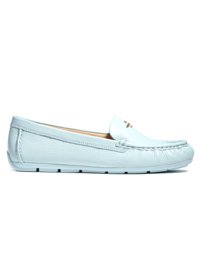Coach Marley Leather Drivers In Light Teal