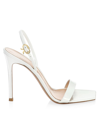 Gianvito Rossi Vernice 90 White Leather Sandals