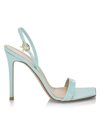 Gianvito Rossi Vernice Ribbon Patent Leather Sandals In Bora