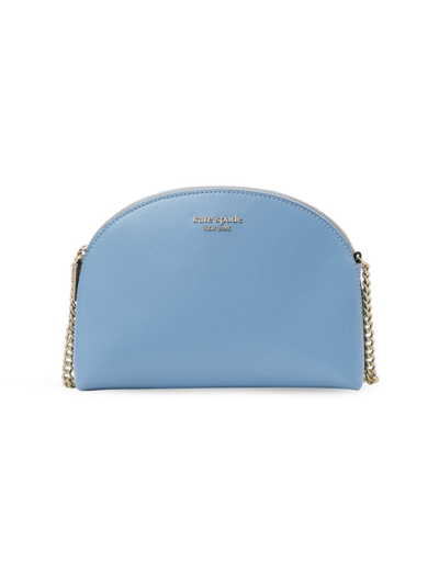 Kate Spade Spencer Double-zip Dome Crossbody Bag In Kingfisher