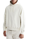 Calvin Klein Standards Fleece Hoodie Sweatshirt In Bone White