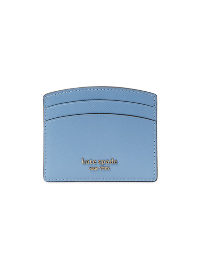 Kate Spade Spencer Leather Card Holder In Morning Sky
