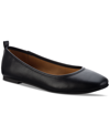 Sun + Stone Avvery Womens Padded Insole Faux Leather Ballet Flats In Black