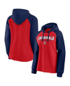 Fanatics Women's  Branded Red, Navy St. Louis Cardinals Recharged Raglan Pullover Hoodie In Red/navy