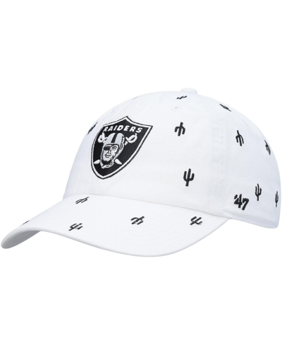47 Brand Women's '47 White Las Vegas Raiders Confetti Clean Up Adjustable Hat