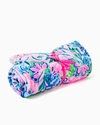 Printed Plush Blanket. Some Colors Are More Vibrant In Person. Measures 47"w X 63"l. Printed Polyest Paradise Blanket, Dive Bar Fleece - Lilly Pulitzer In Pink