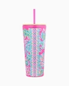 24 oz Tumbler With Straw. Hand Wash Recommended. Bpa, Lead, And Phthalate Free. Imported. Women's Tu Women's Tumbler With Straw In Blue - Lilly Pulitzer In Blue