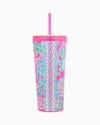 24 oz Tumbler With Straw. Hand Wash Recommended. Bpa, Lead, And Phthalate Free. Imported. Women's Tu Tumbler With Straw In Blue
