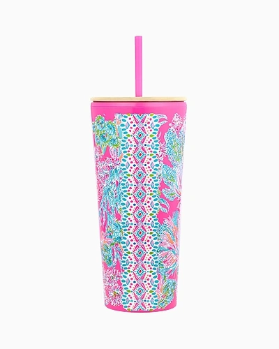 24 oz Tumbler With Straw. Hand Wash Recommended. Bpa, Lead, And Phthalate Free. Imported. Women's Tu Women's Tumbler With Straw In Blue - Lilly Pulitzer In Blue