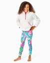 Full Length Printed Legging. Some Colors Are More Vibrant In Person. Cotton Spandex Jersey Legg Girls Maia Legging In Turquoise Oasis Golden Hour