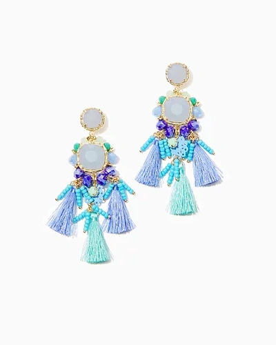 Statement Earrings With A Mix Of Beads And Tassels. Measures 3-"l. Jewelry Is Packaged In One Of Our Waterside Earrings In Multi