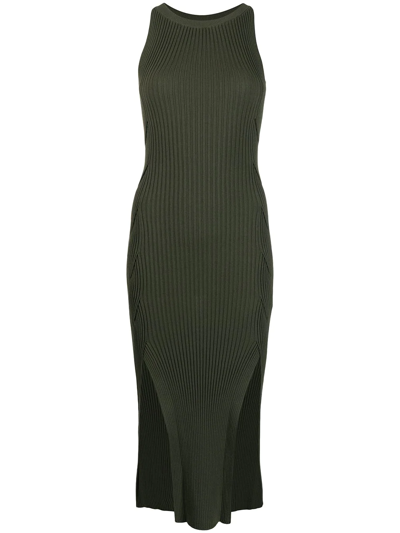 Dion Lee Tidal Cable Midi Dress In Grün