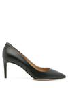 Ferragamo Ilary 70mm Leather Pumps In Schwarz