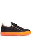 Giuseppe Zanotti Frankie Low-top Leather Sneakers In Schwarz
