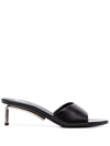 Off-white Square-toe Mid-heel Sandals In Schwarz