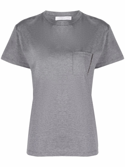 Fabiana Filippi Short-sleeve Cotton T-shirt In Grau