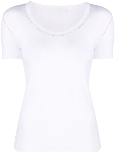 Fabiana Filippi Scoop-neck Cotton T-shirt In White