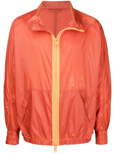 Armani Exchange Zip-up Jacket In Orange