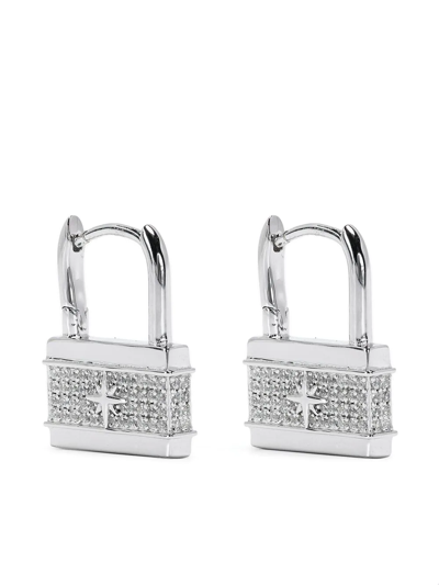 Apm Monaco Star-padlock Earrings In Silber