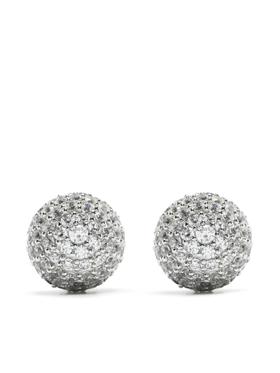 Apm Monaco Disc Ball Stud Earrings In Silber