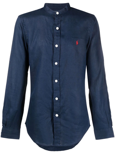 Polo Ralph Lauren Chemise En Velours Milleraies In Navy Blue