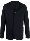 Harris Wharf London Single-breasted Virgin Wool Blazer In Blau