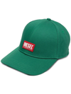 Diesel Baseball Cap In Cotton With Logo In Green
